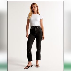 Abercrombie & Fitch Black Straight Leg Jeans